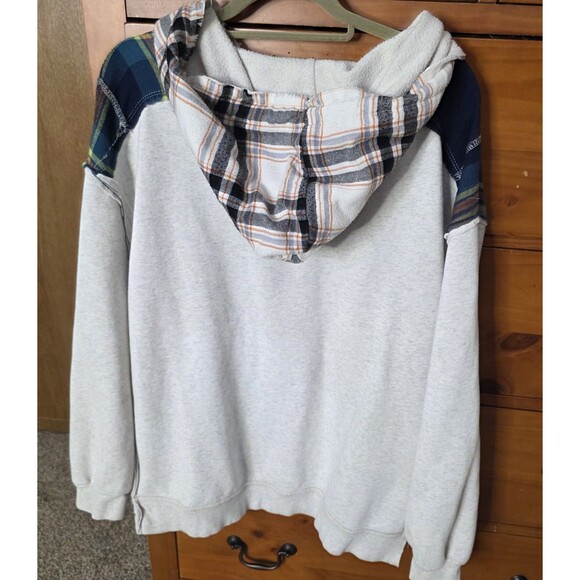 Urban Outfitters BDG Patchwork Hoodie Sweatshirt Size Medium Boho Distressed - Picture 3 of 13